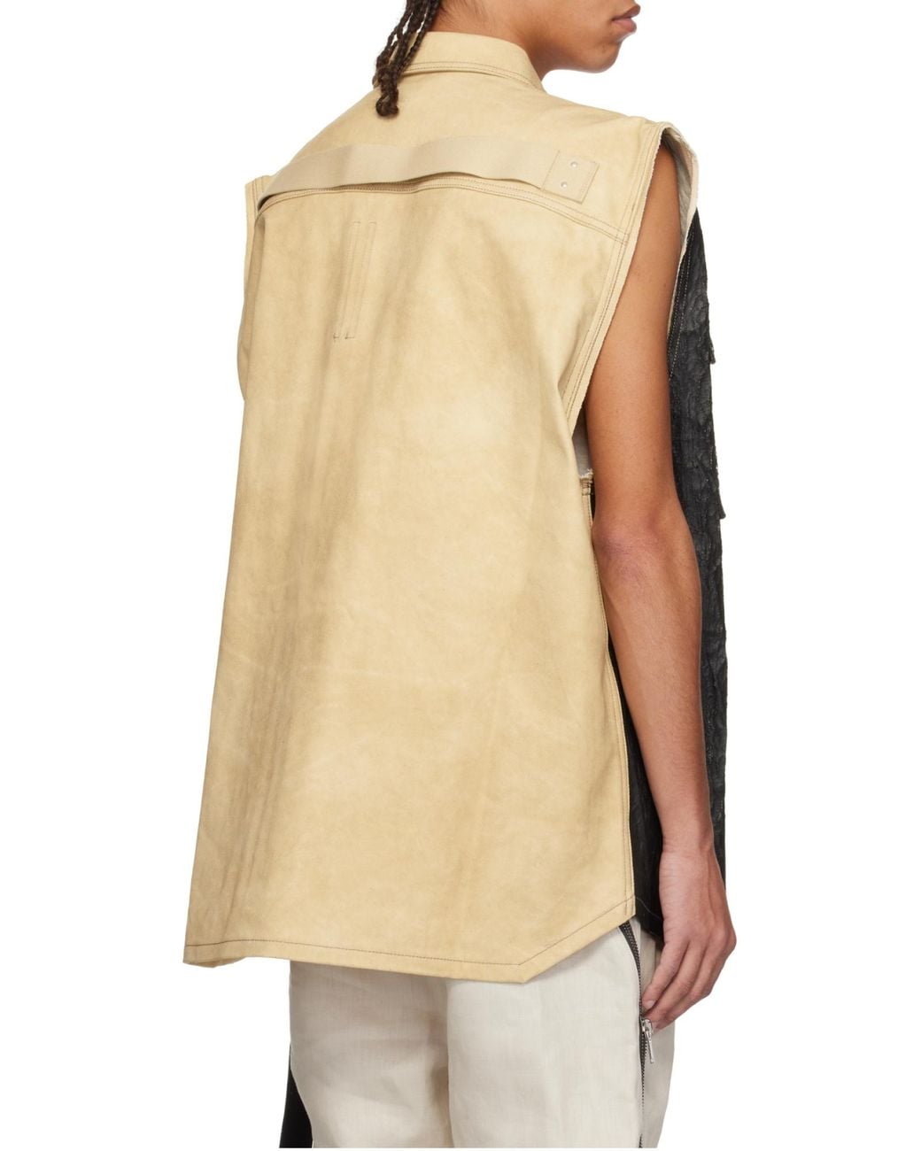 Rick Owens Blue Tommy Jumbo Sleeveless Jacket for men