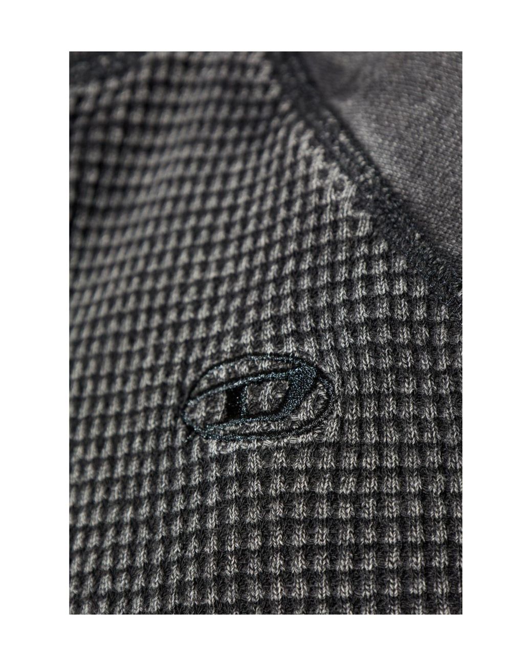 DIESEL Gray Wafy-Zip-Rag Logo Embroidered Sweatshirt for men