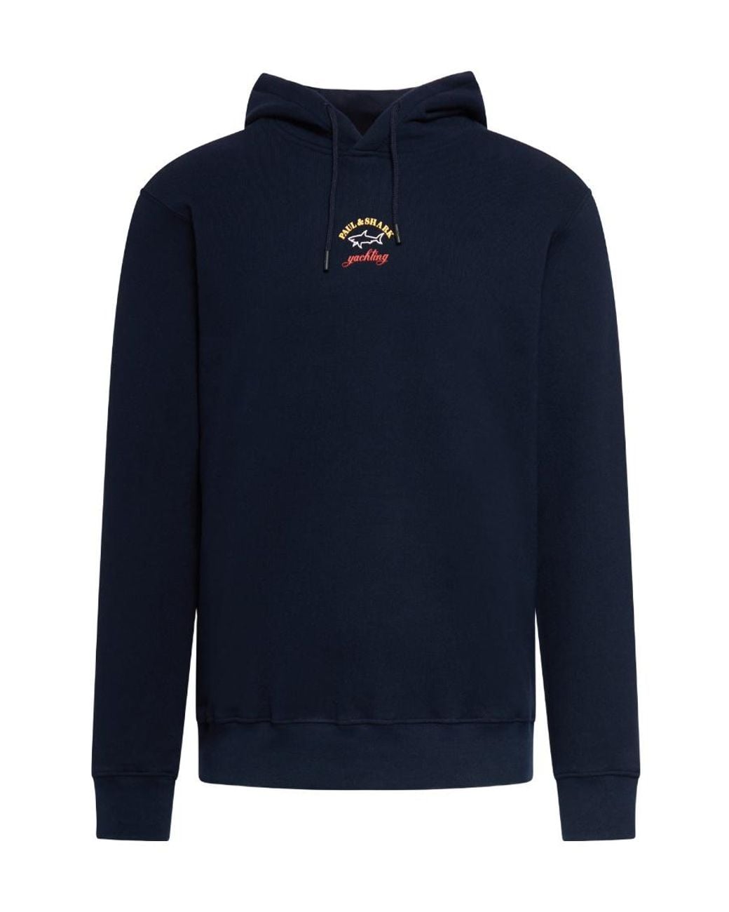 Paul & Shark Blue Logo Hooded Sweater for men
