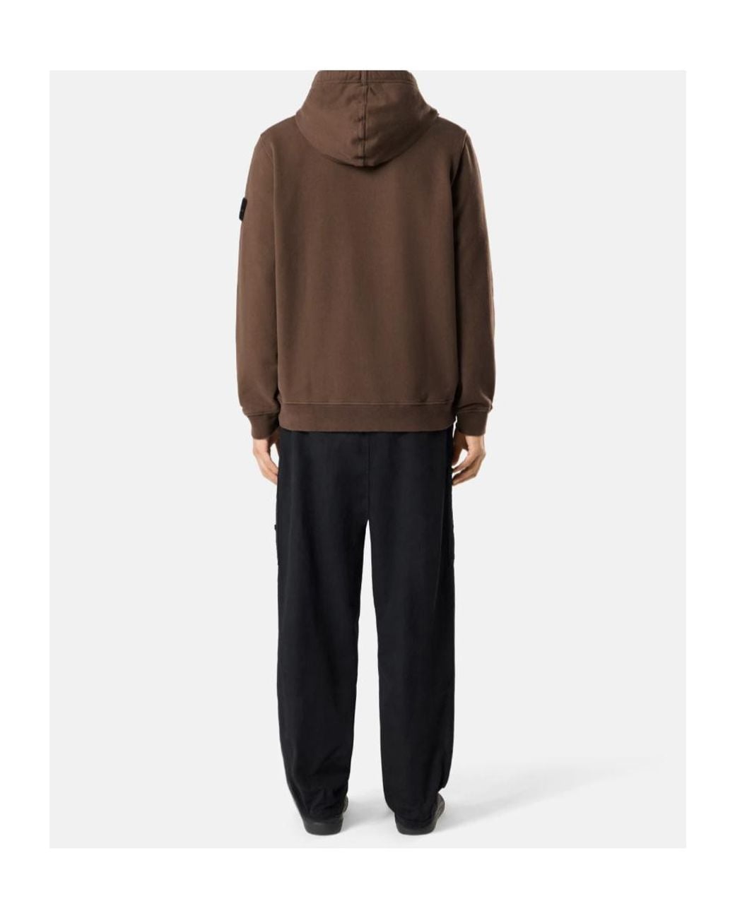 Stone Island Brown Regular-Fit Zip-Up Hooded Sweatshirt With Ribbed Inserts for men