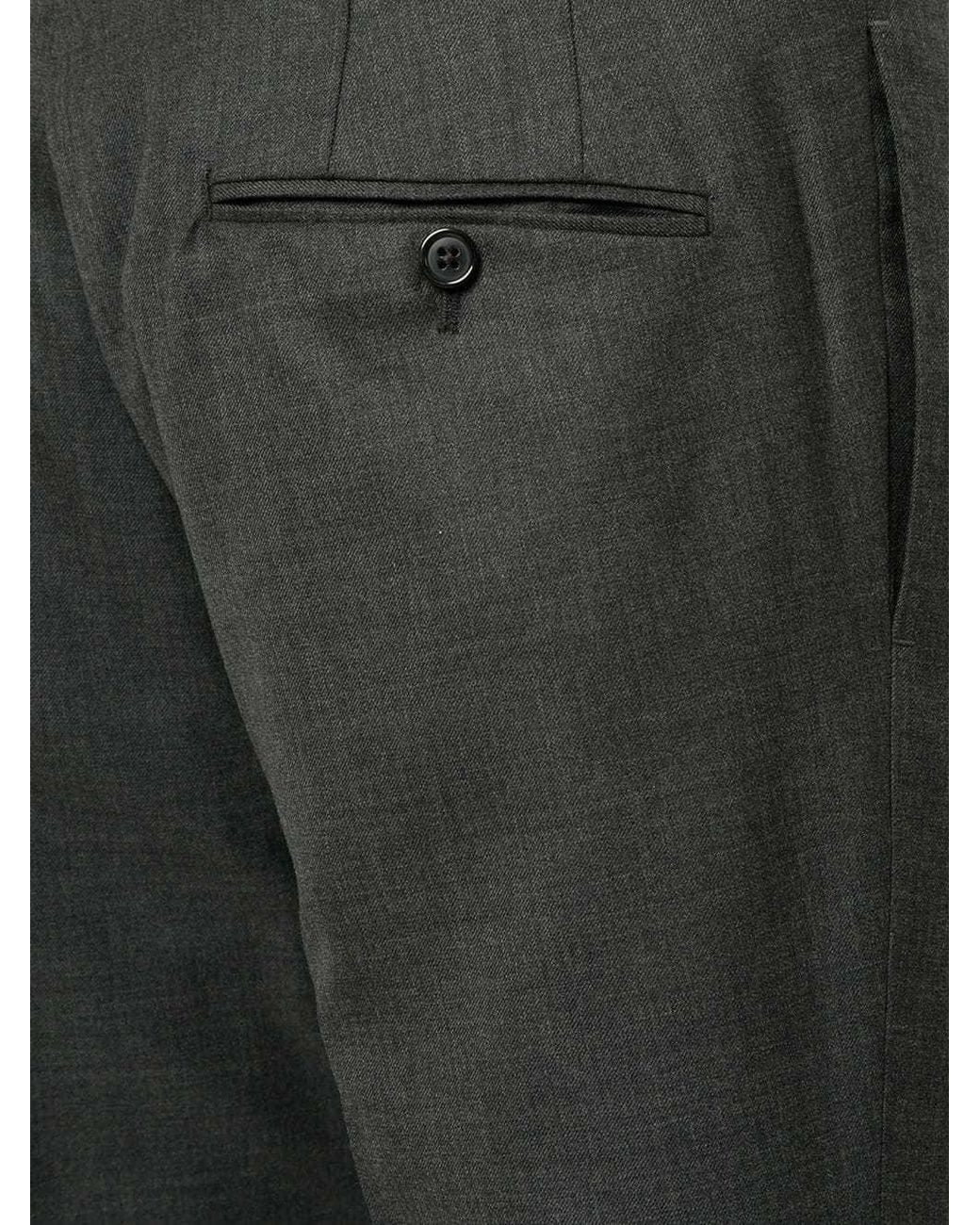 Thom Browne Gray Low Rise Skinny Side Tab Trouser for men