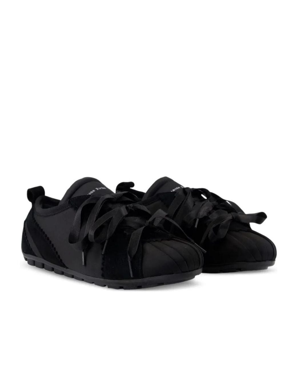 Simone Rocha Black Ballerina Grip Satin-Bow Ballerina Sneakers