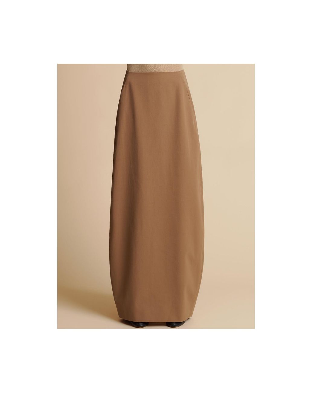 Khaite Natural Back Slit Skirt