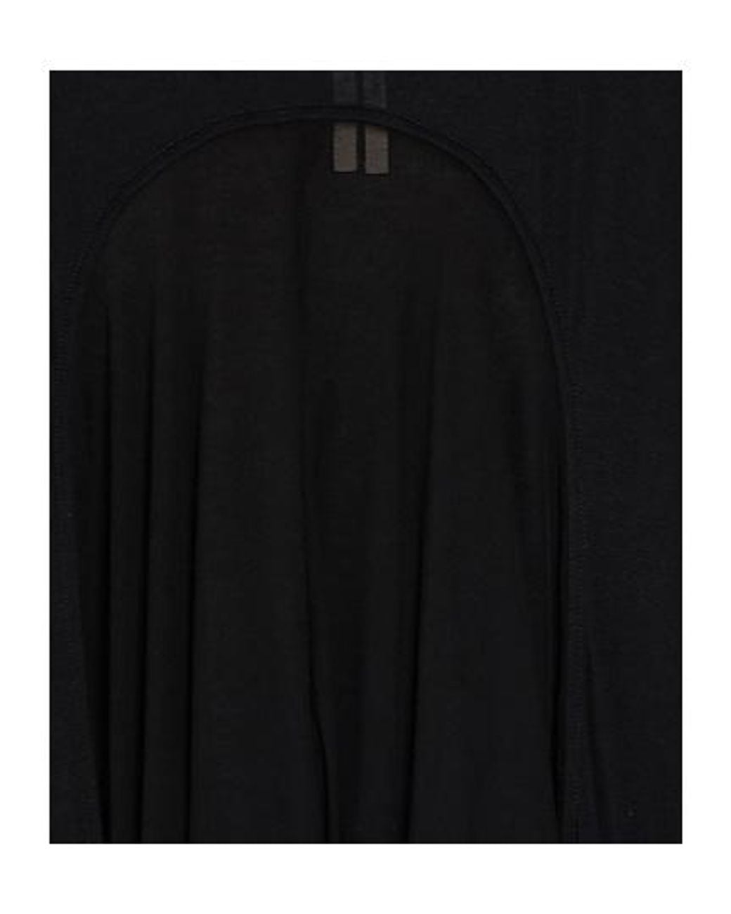 Rick Owens Black Solid Color Long Sleeve T-Shirt Dress