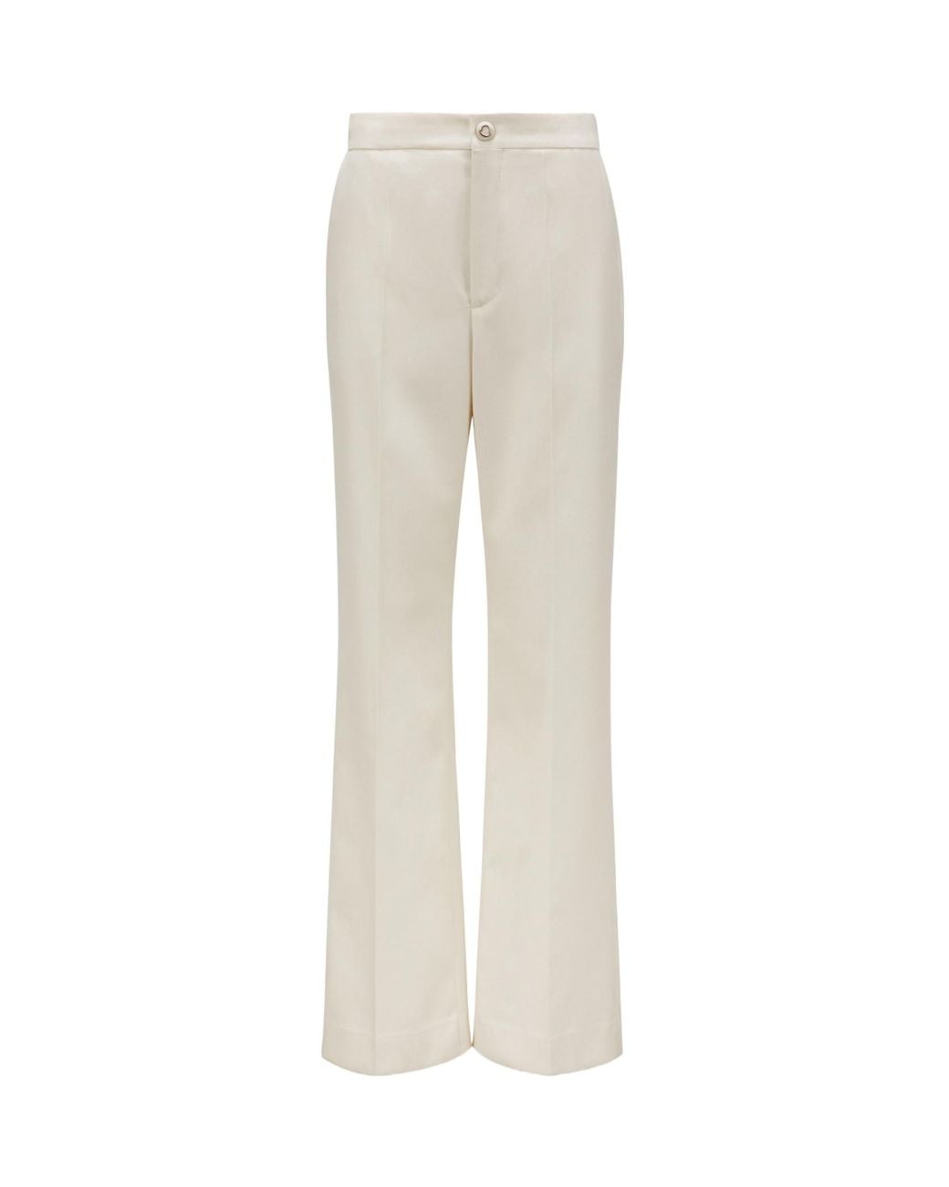 Moncler White Gabardine Trousers