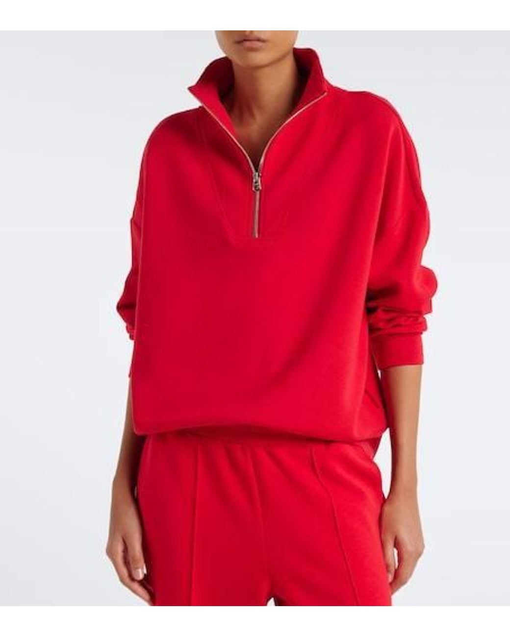 Varley Red Casual And Fashionable Hoodie
