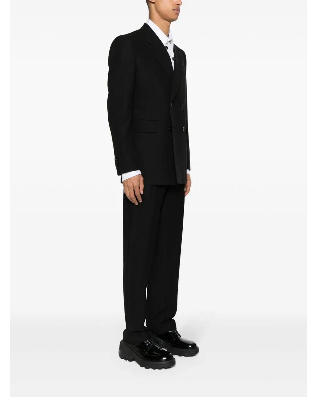 McQueen Black Double-Breasted Tailored Blazer for men