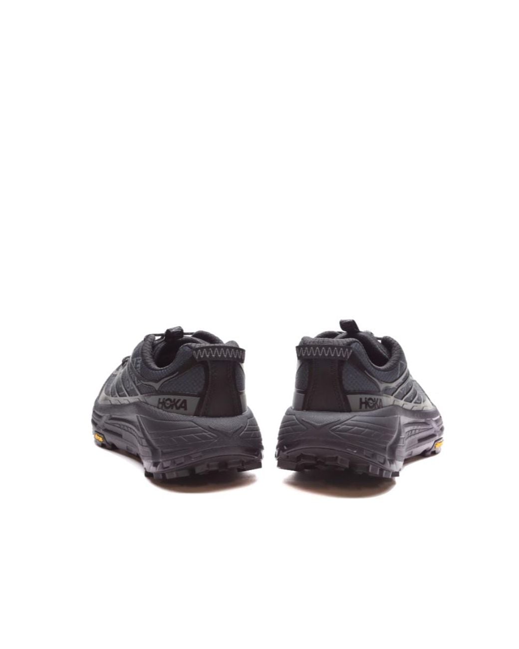 Hoka One One Black Round Toe Lace-Up Sneakers for men