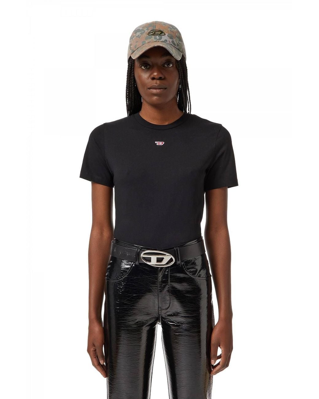 DIESEL Black T-Reg-D Cotton T-Shirt