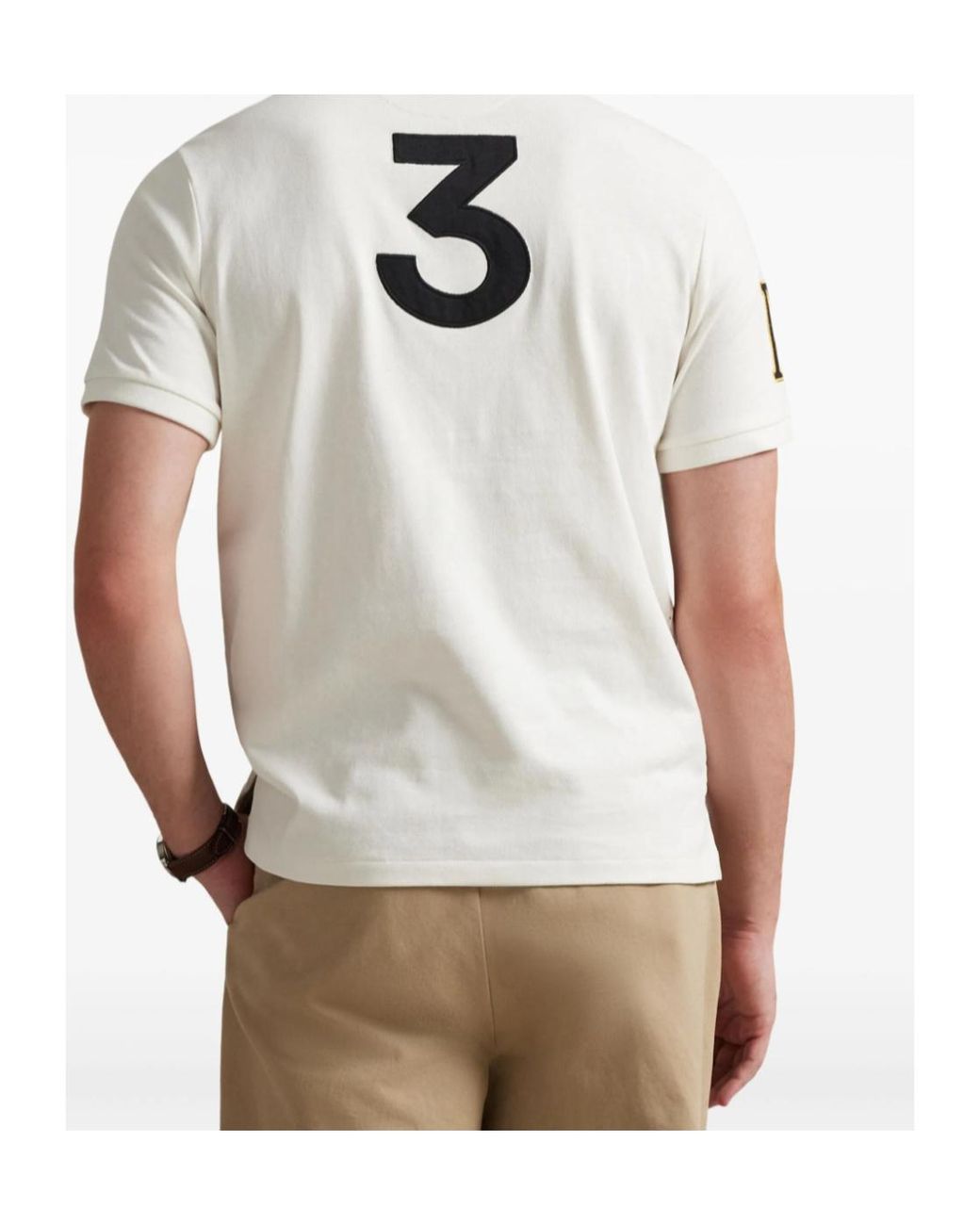 Polo Ralph Lauren White Classic Fit Crest Jersey Polo Shirt for men