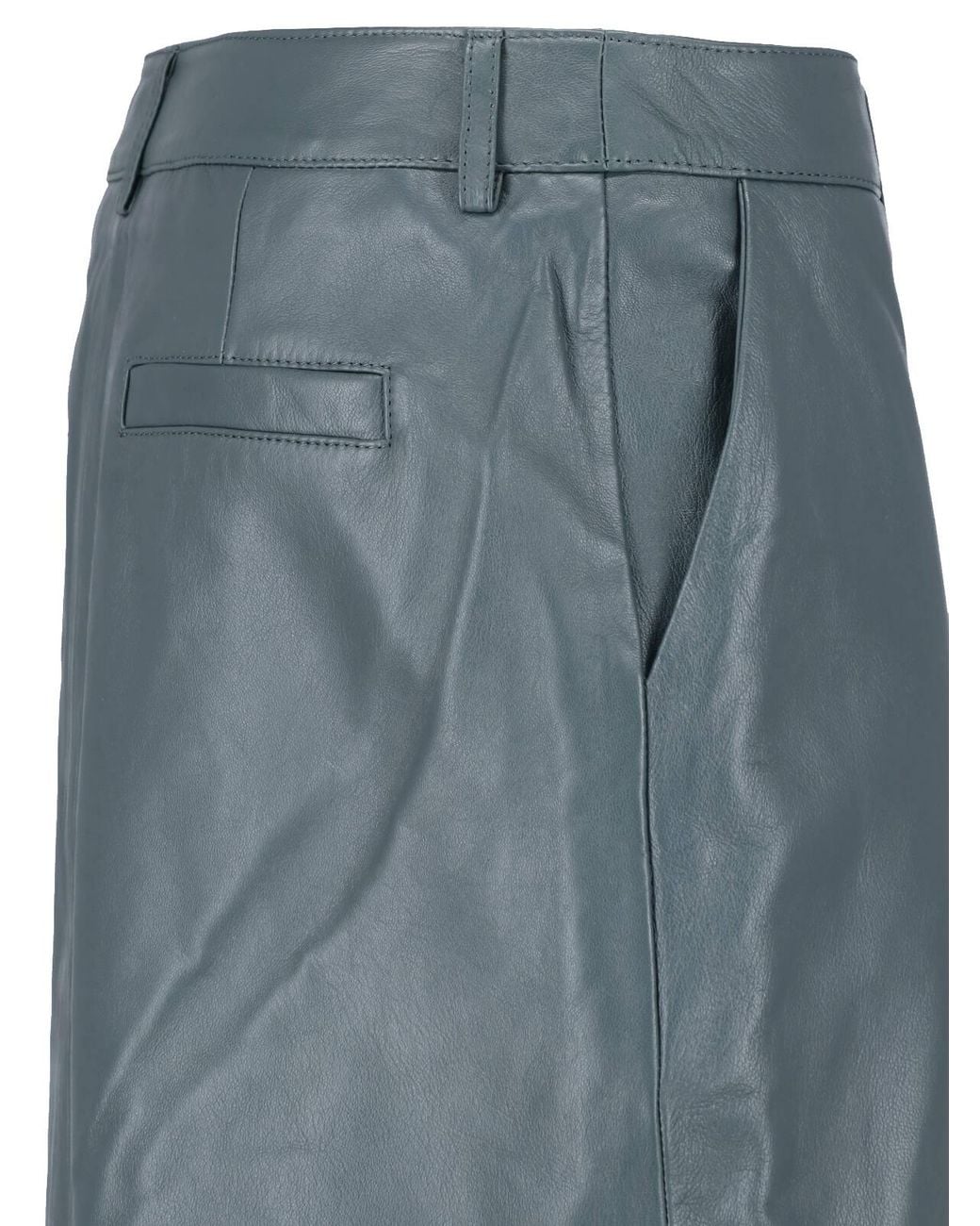 Frankie Shop Gray Maybelle Front-Slit Pencil Skirt