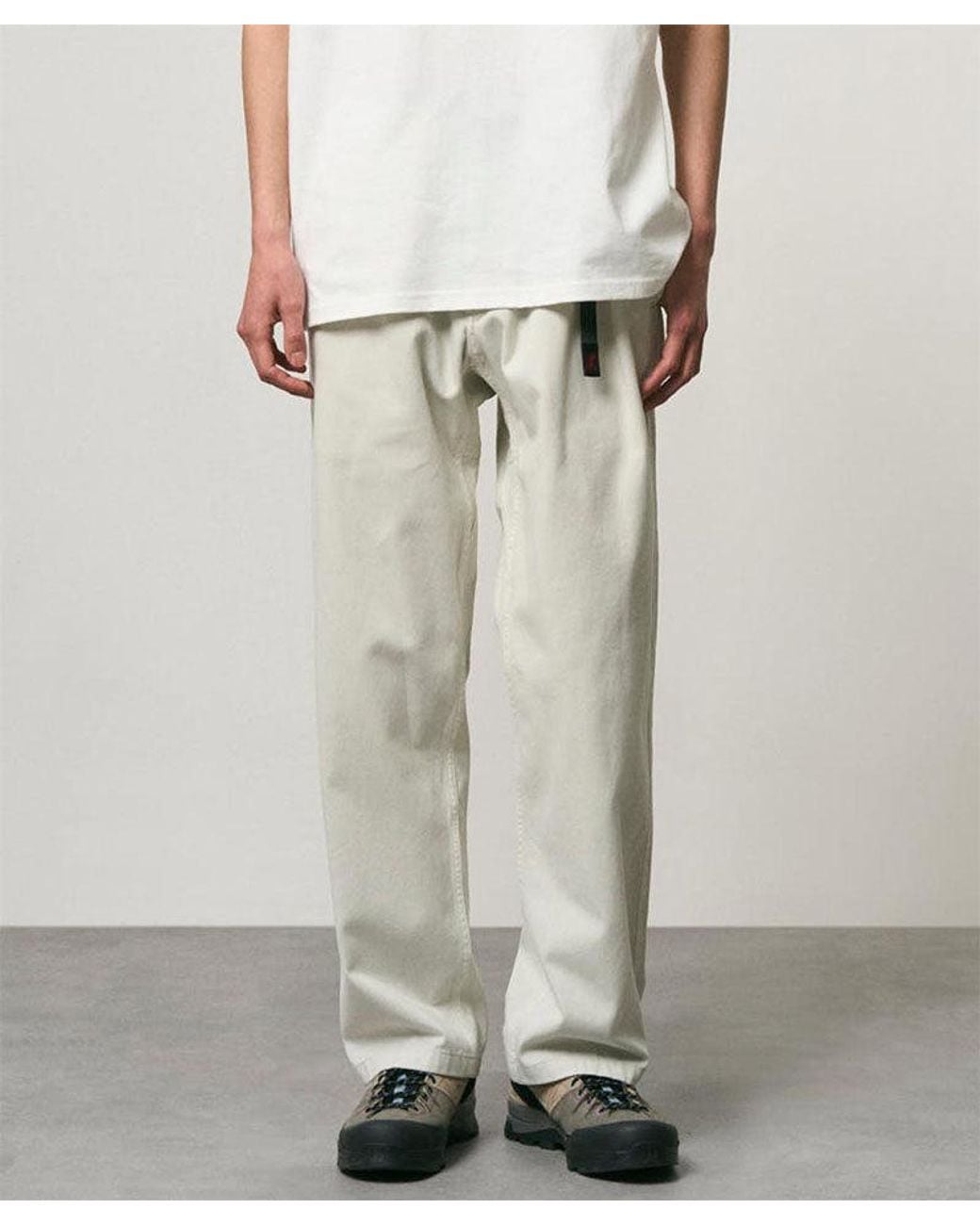 Gramicci Gray Straight-Fit Belted Trousers for men