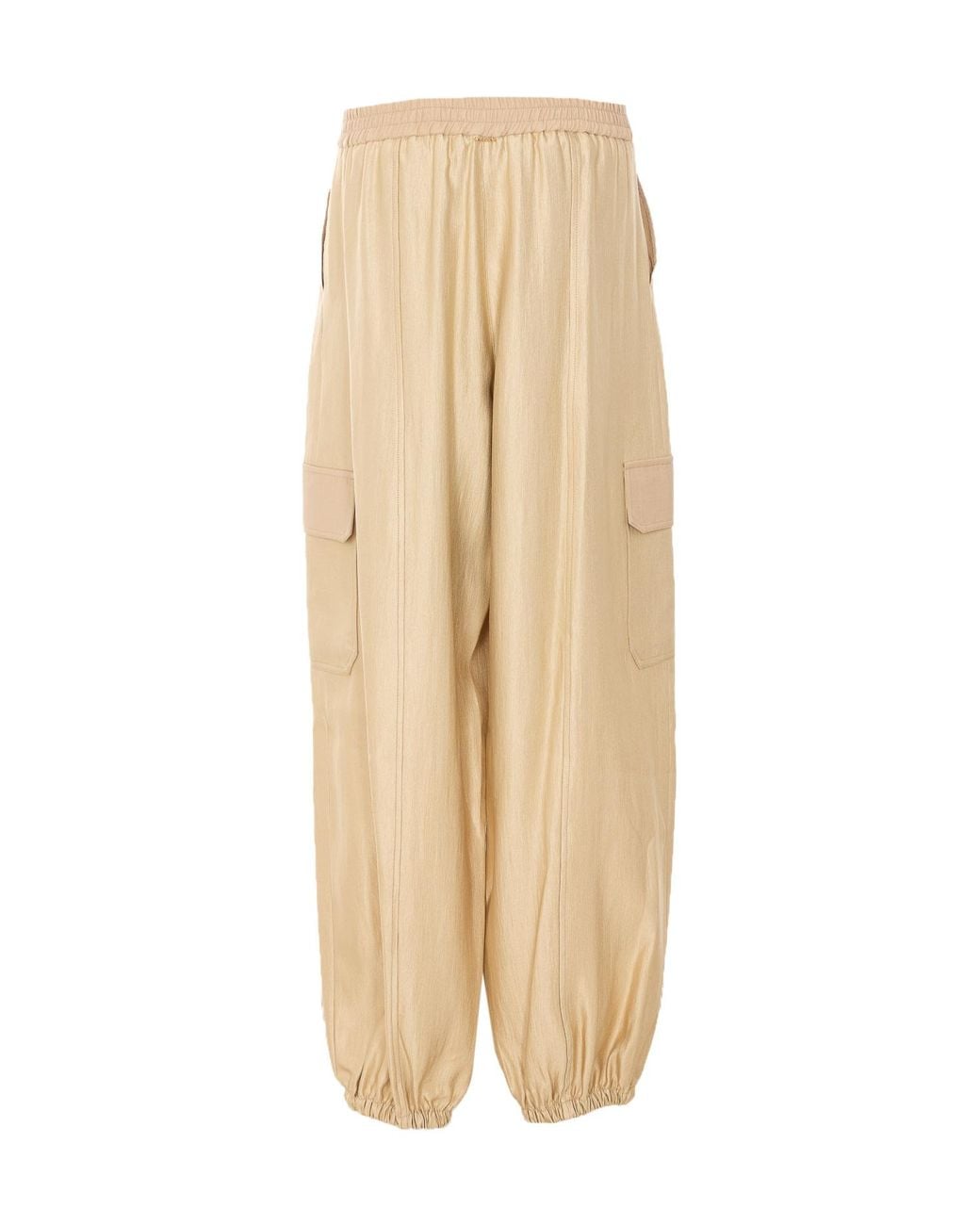 Twinset Natural Cargo Cuffed Pants