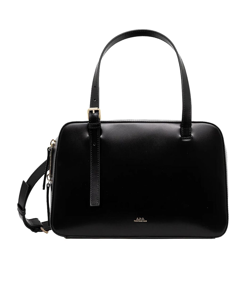 A.P.C. Black Virginie Box Crossbody Bag