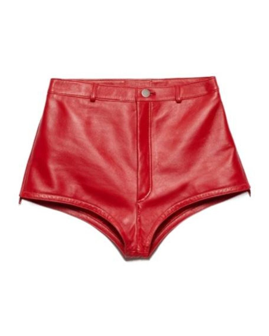 Prada Red Nappa Leather Culottes