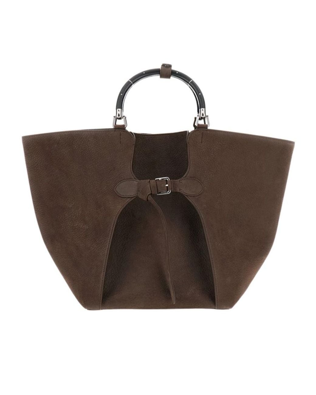 Ralph Lauren Brown Ralph Pebbled Leather Tote Bag