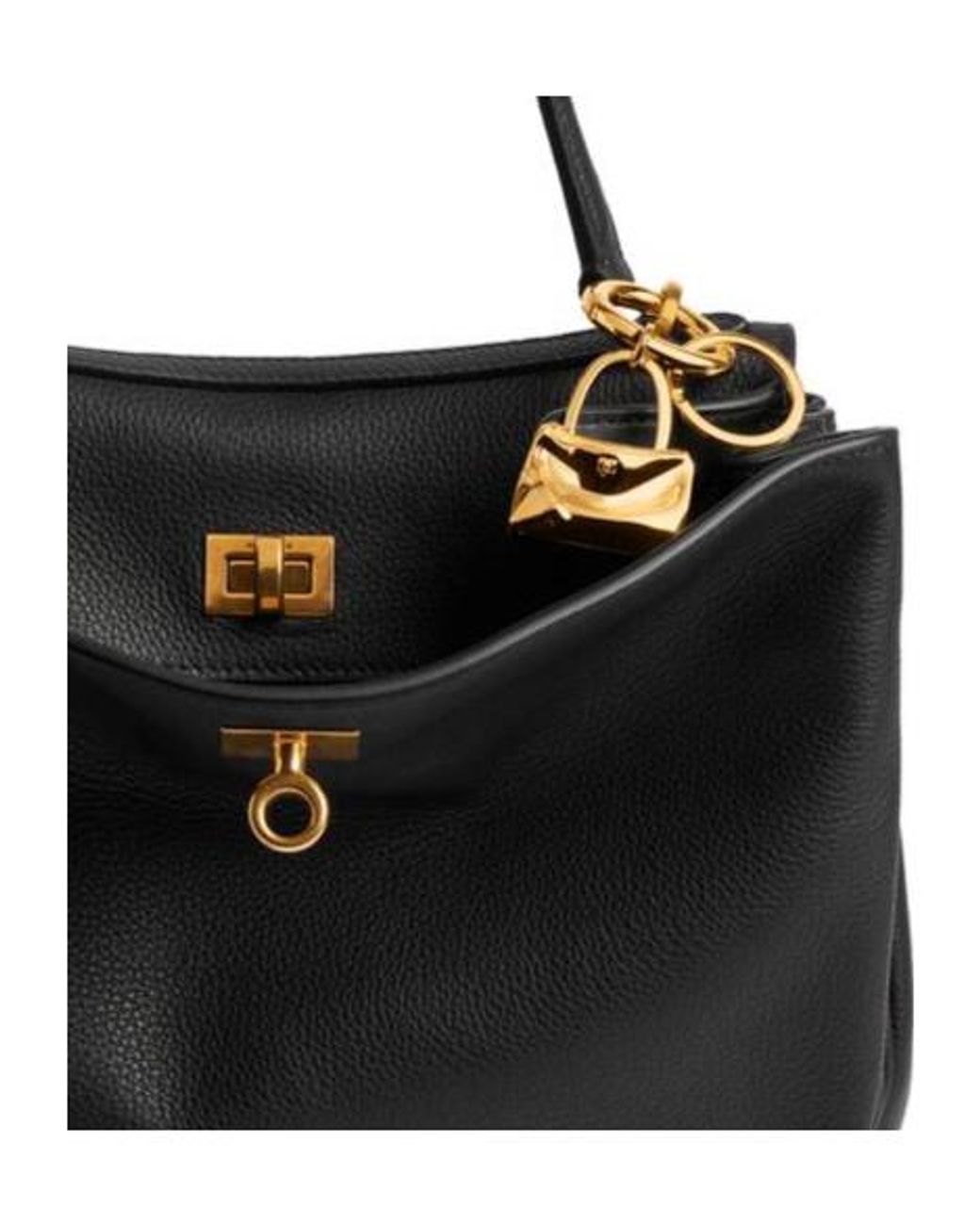 Balenciaga Metallic Carousel Rodeo Keychain for men