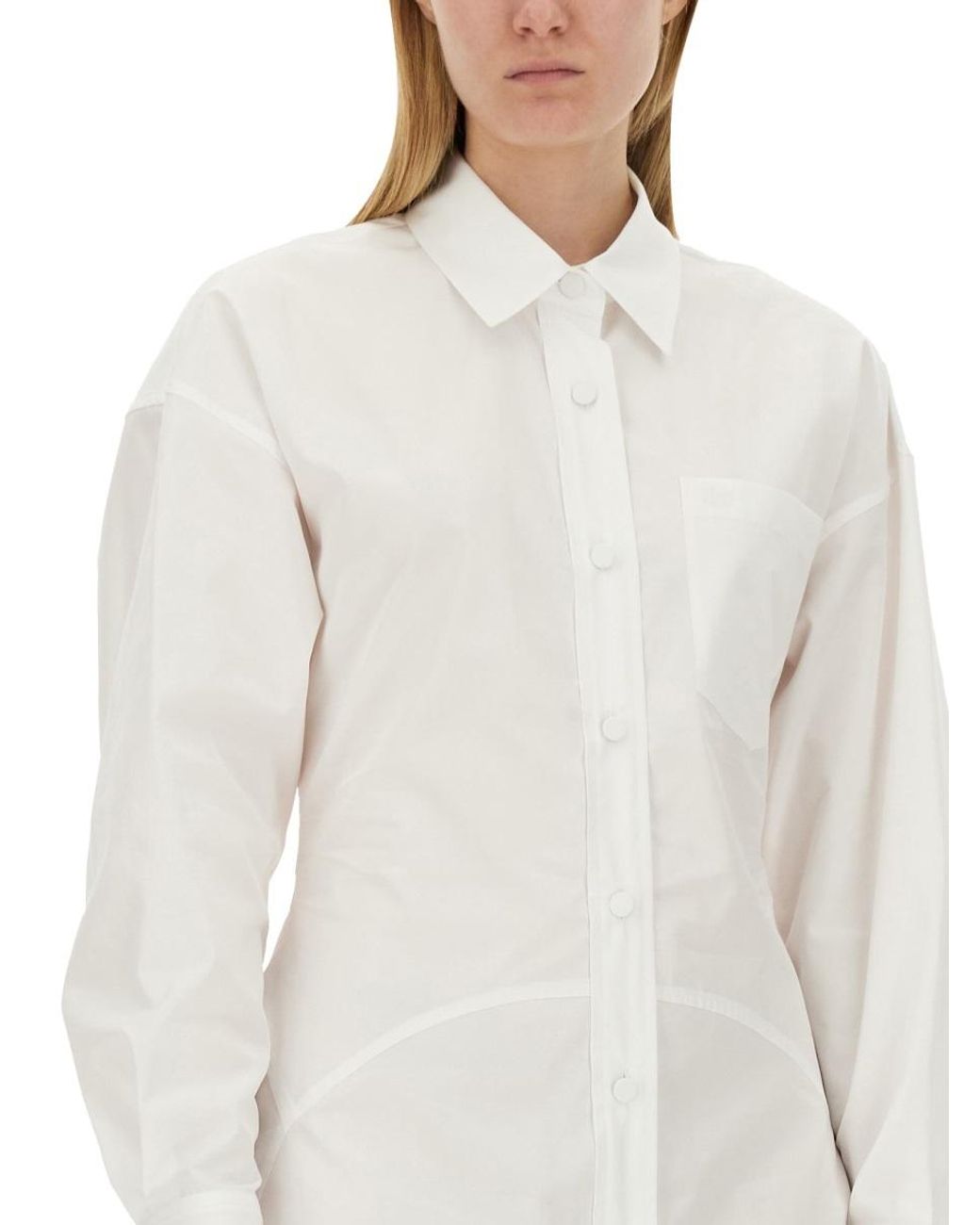 Stella McCartney White Godet Shirt Minidress