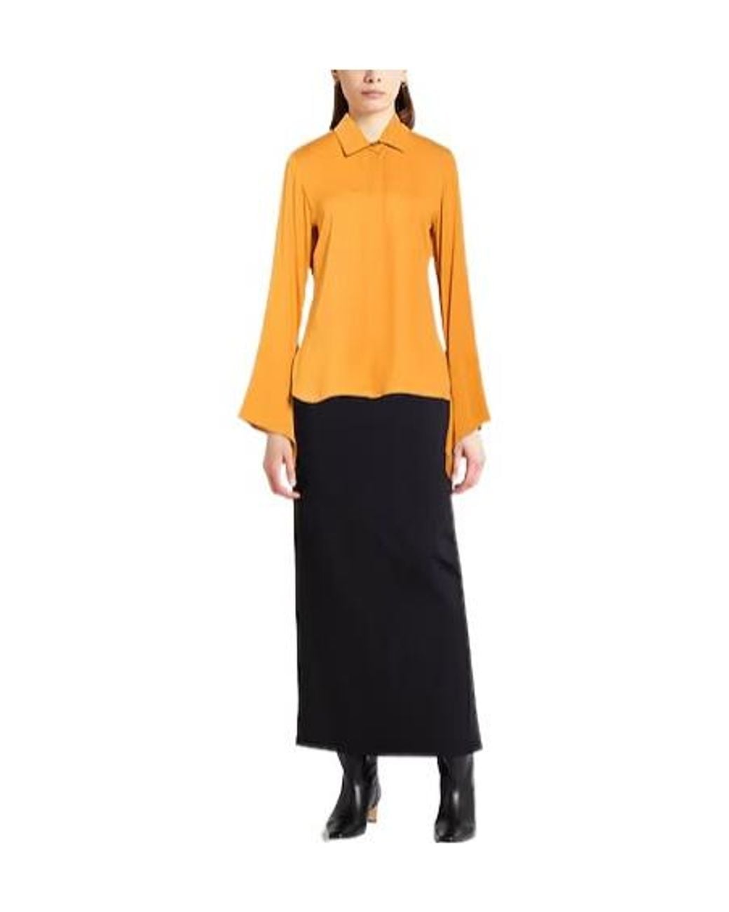 Max Mara Orange Plain Colour Shirts