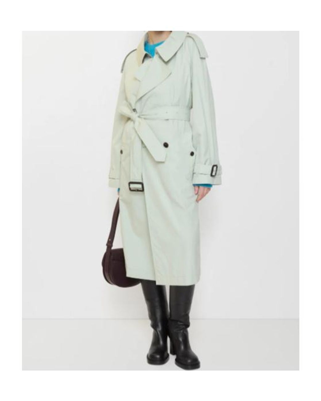 Burberry White Long Lightweight Cotton Fitzrovia Trench Coat