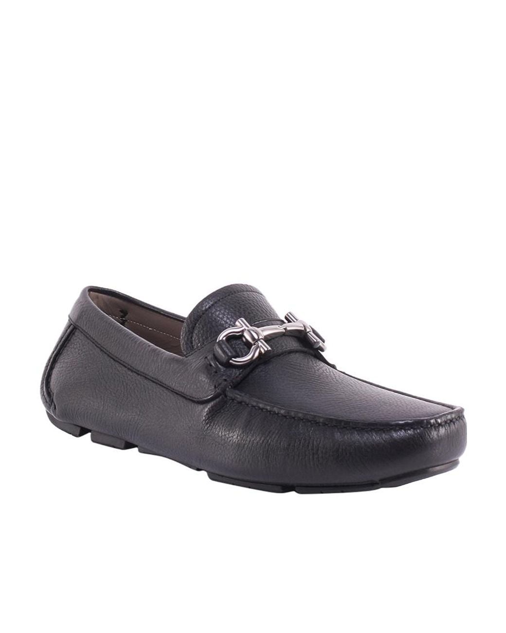 Ferragamo Blue Ferragamo Gancini Ornament Loafers for men