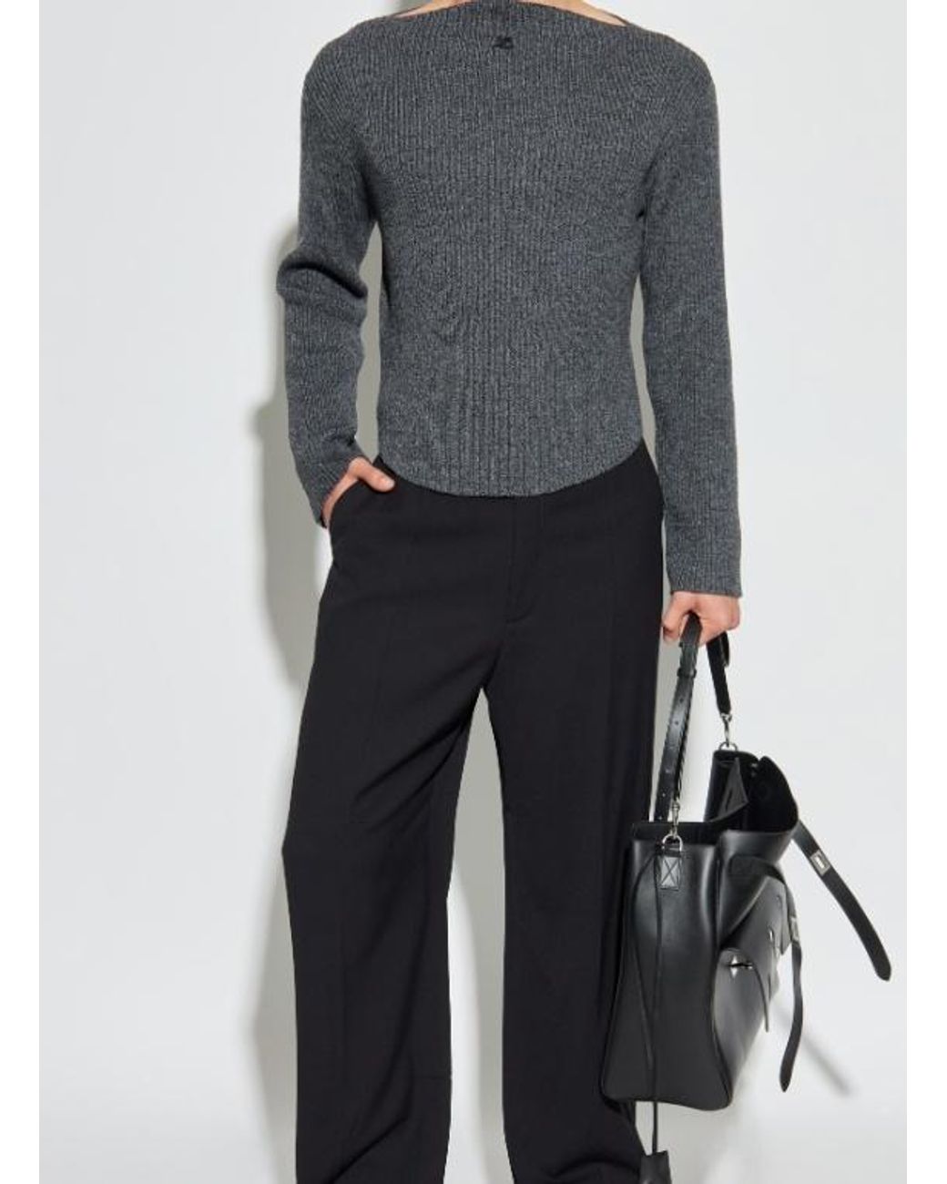 Courreges Gray Long Sleeve Sweater for men