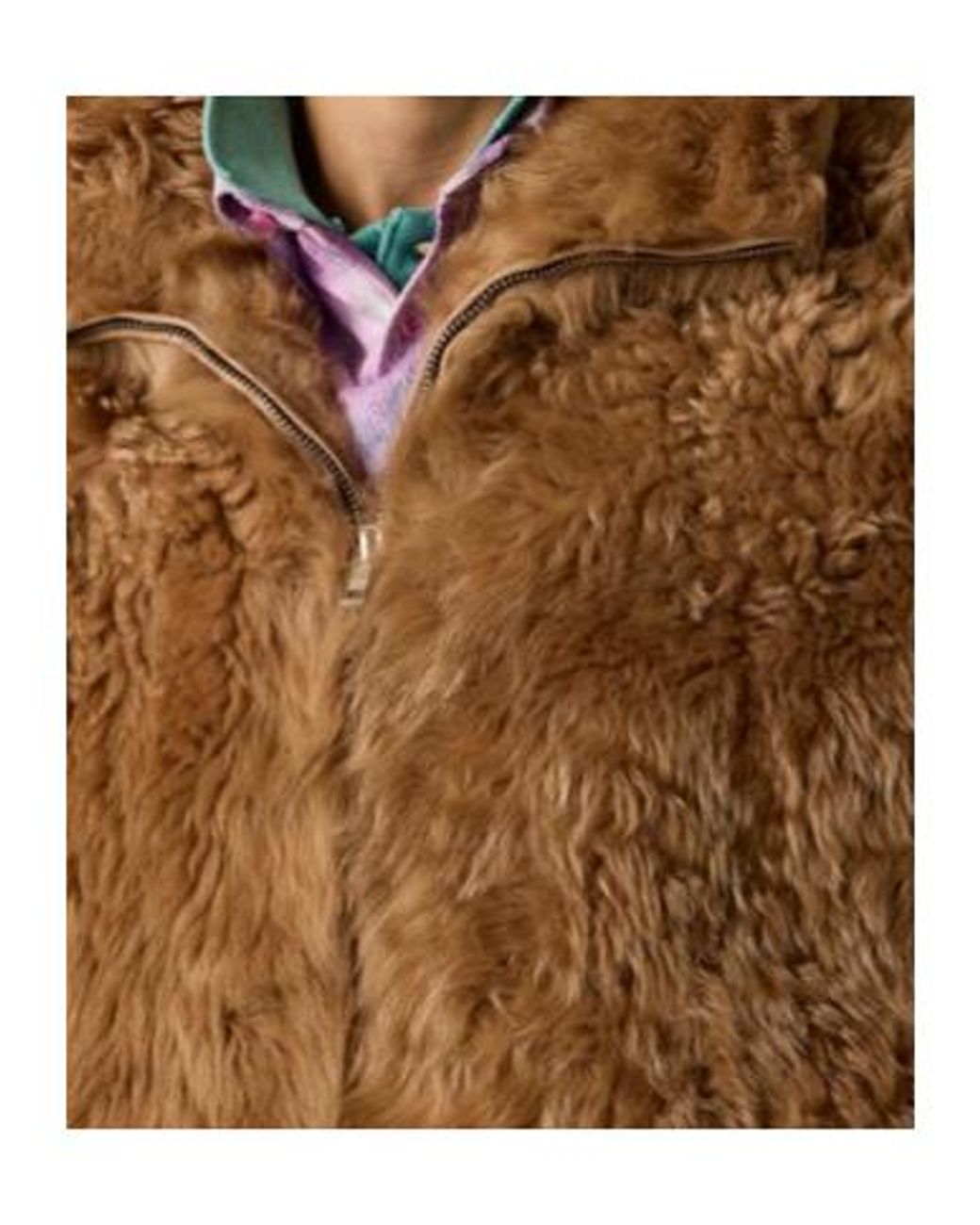 ERL Brown Hooded Shearling Coat for men