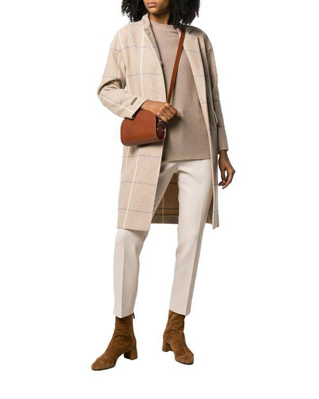 A.P.C. Brown Demi Lune Mini Crossbody Bag