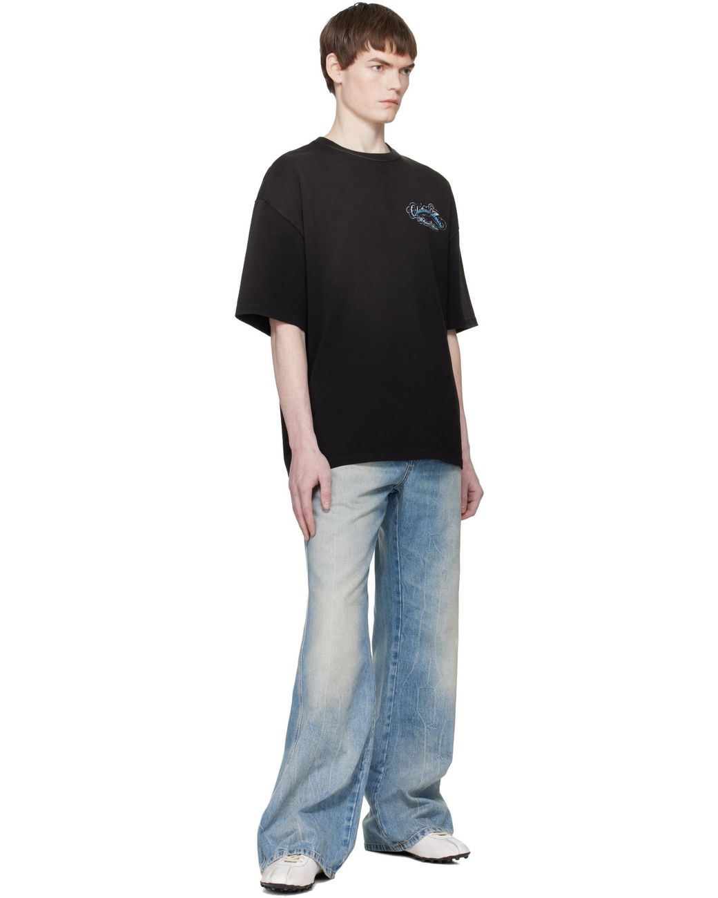 Amiri Black Ma Core Crewneck T-Shirt for men