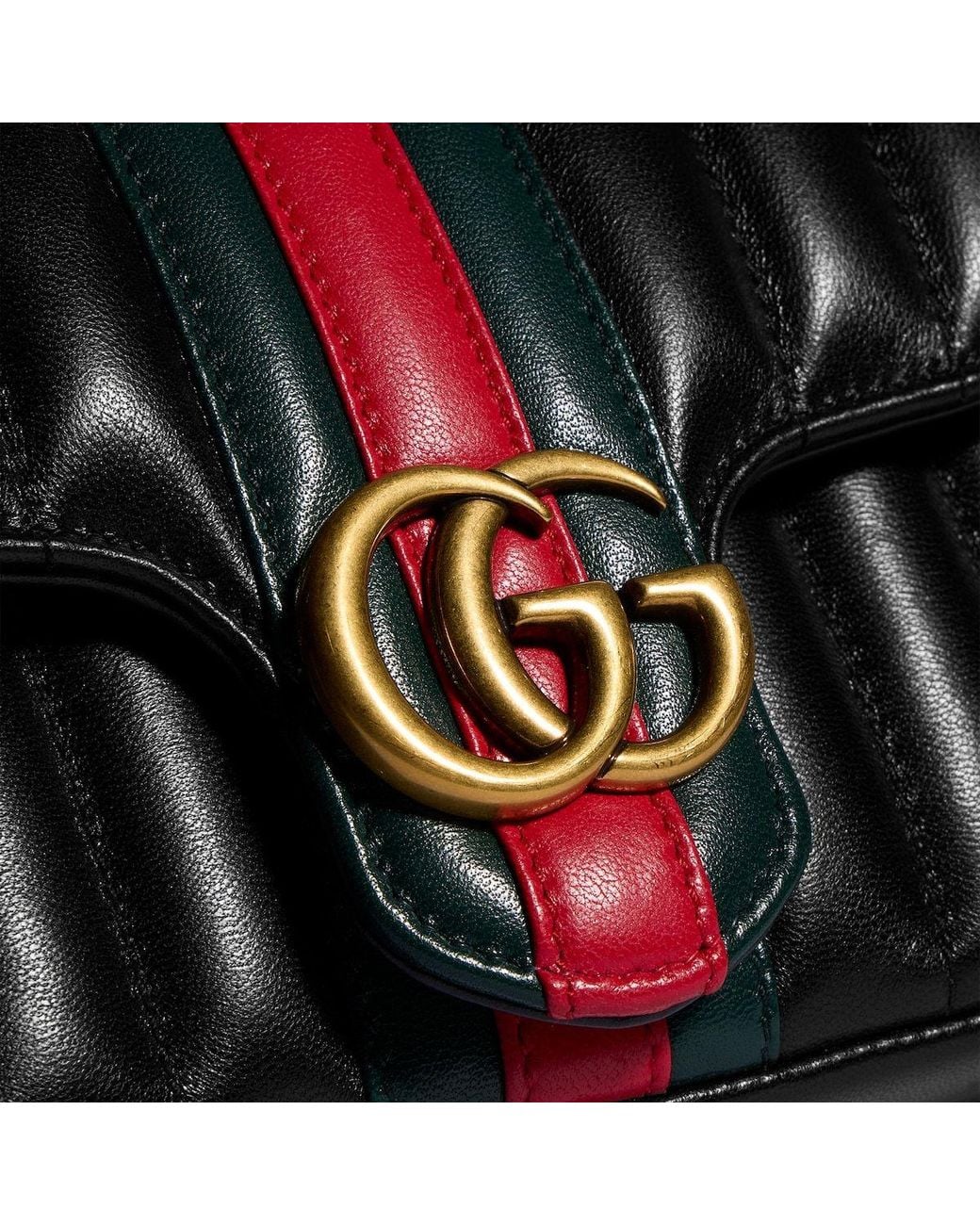 Gucci Black Jetset Gg Marmont Small Shoulder Bag