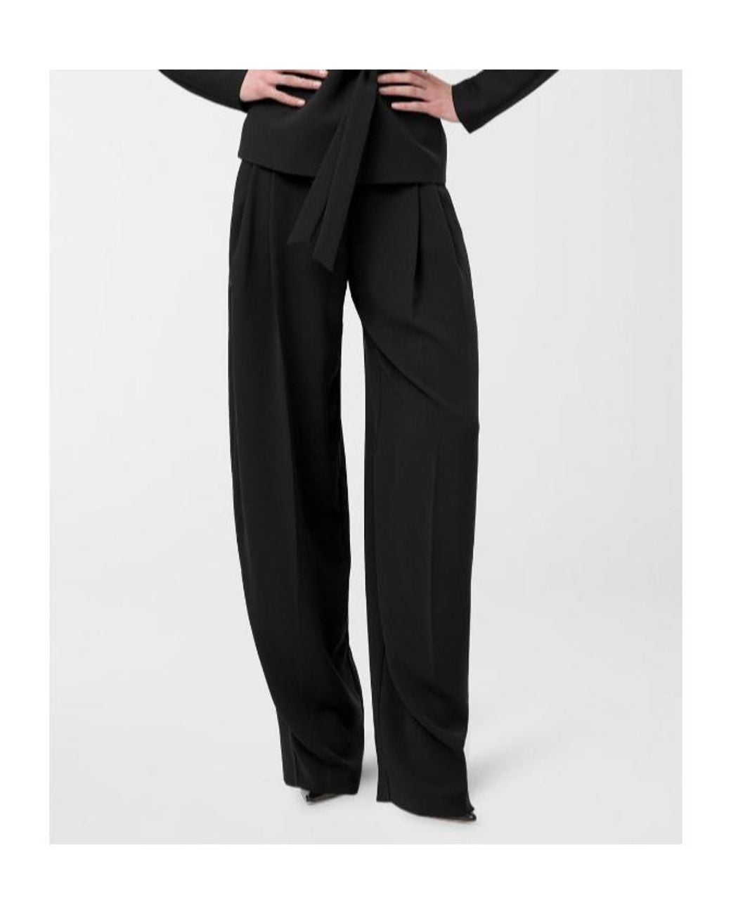 ANDAMANE Black Tracy Low Rise Maxi Pants