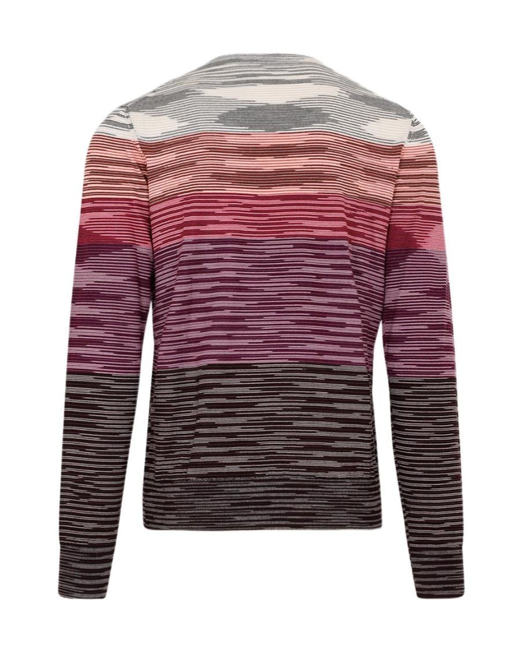 Missoni Red Striped Knitted Jumper for men