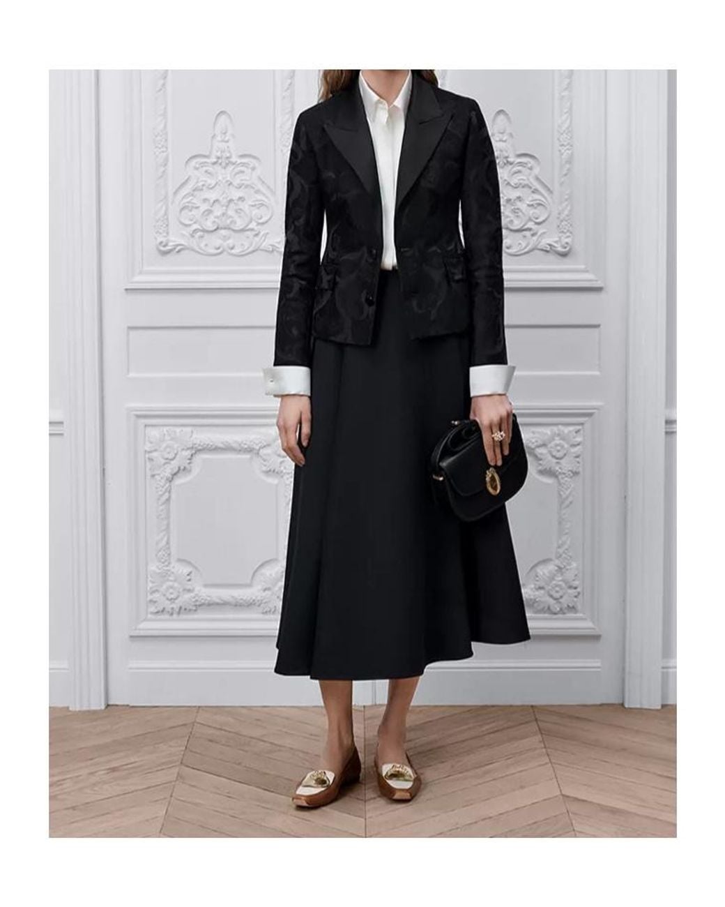 Dior Black Mid-Length Flared Skirt