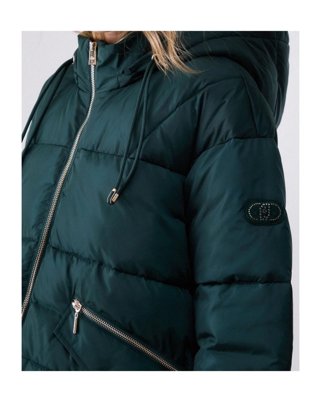 Liu Jo Green Short Hooded Padded Jacket