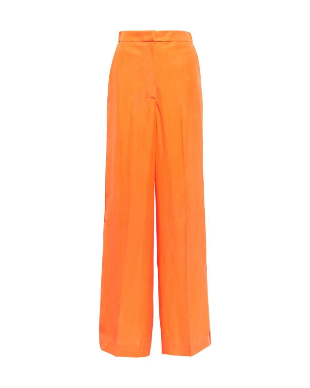Dorothee Schumacher Orange Silk Wide-Leg Pants