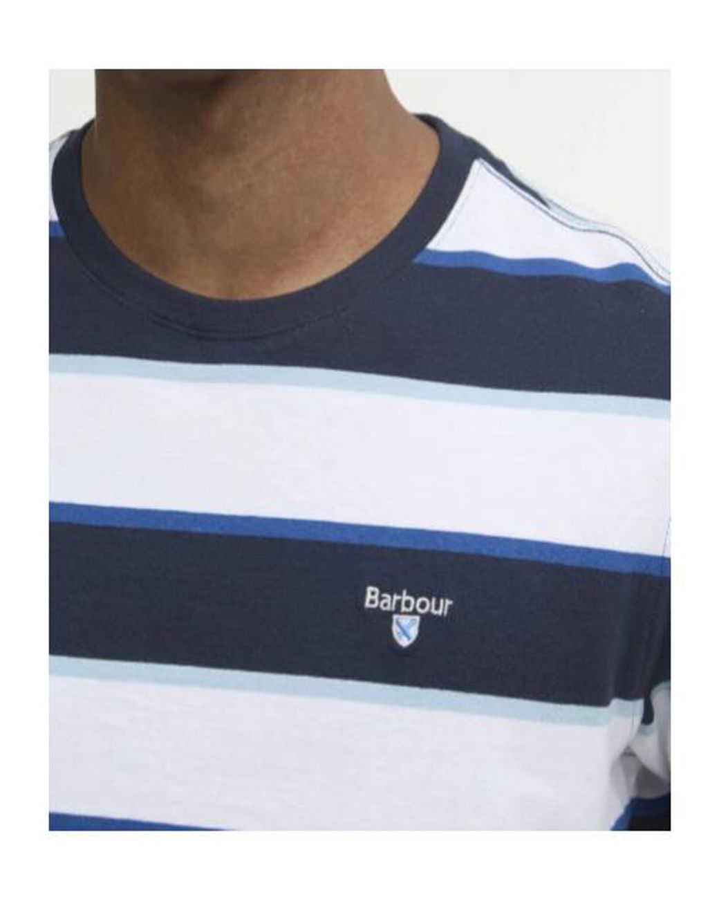 Barbour Blue Meldon Striped T-Shirt for men