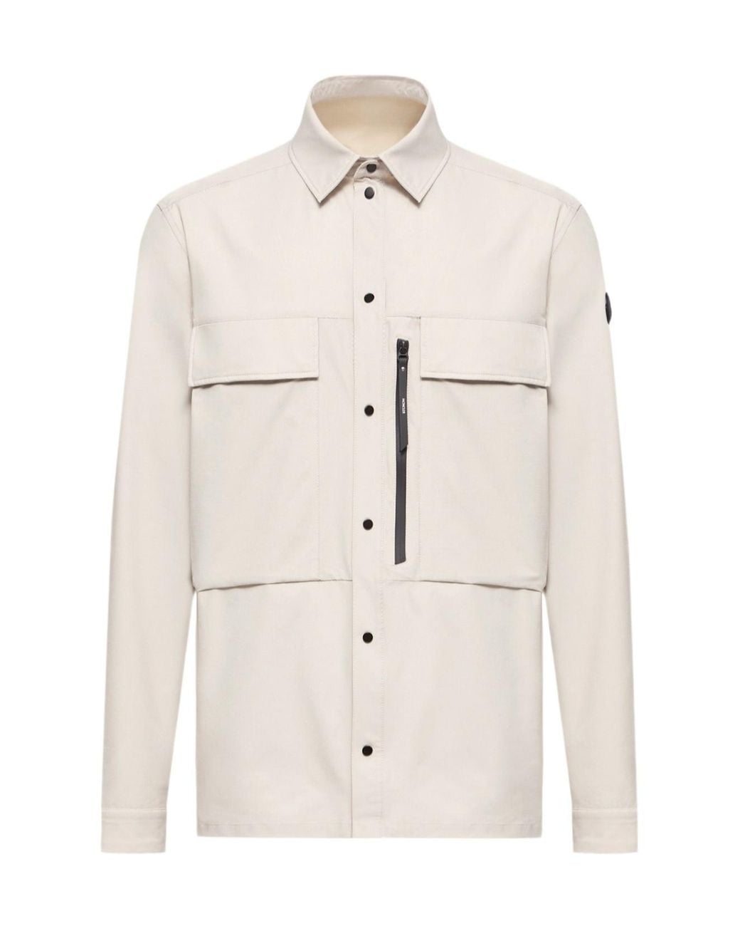 Moncler White Logo Patch Utility Pocket Jacket for men