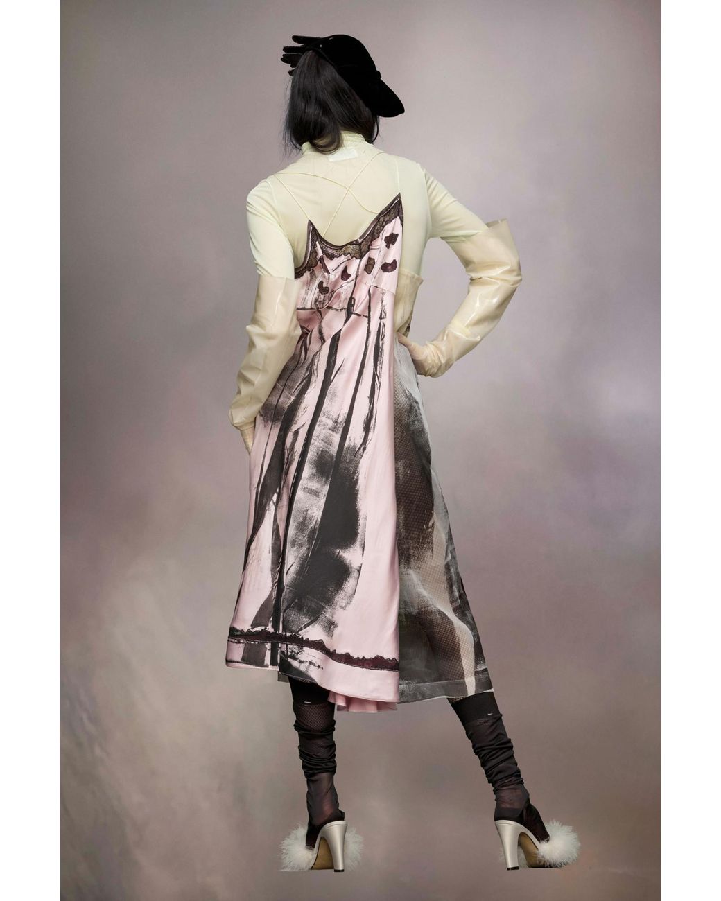 Maison Margiela Natural Freeze-Frame Midi Dress