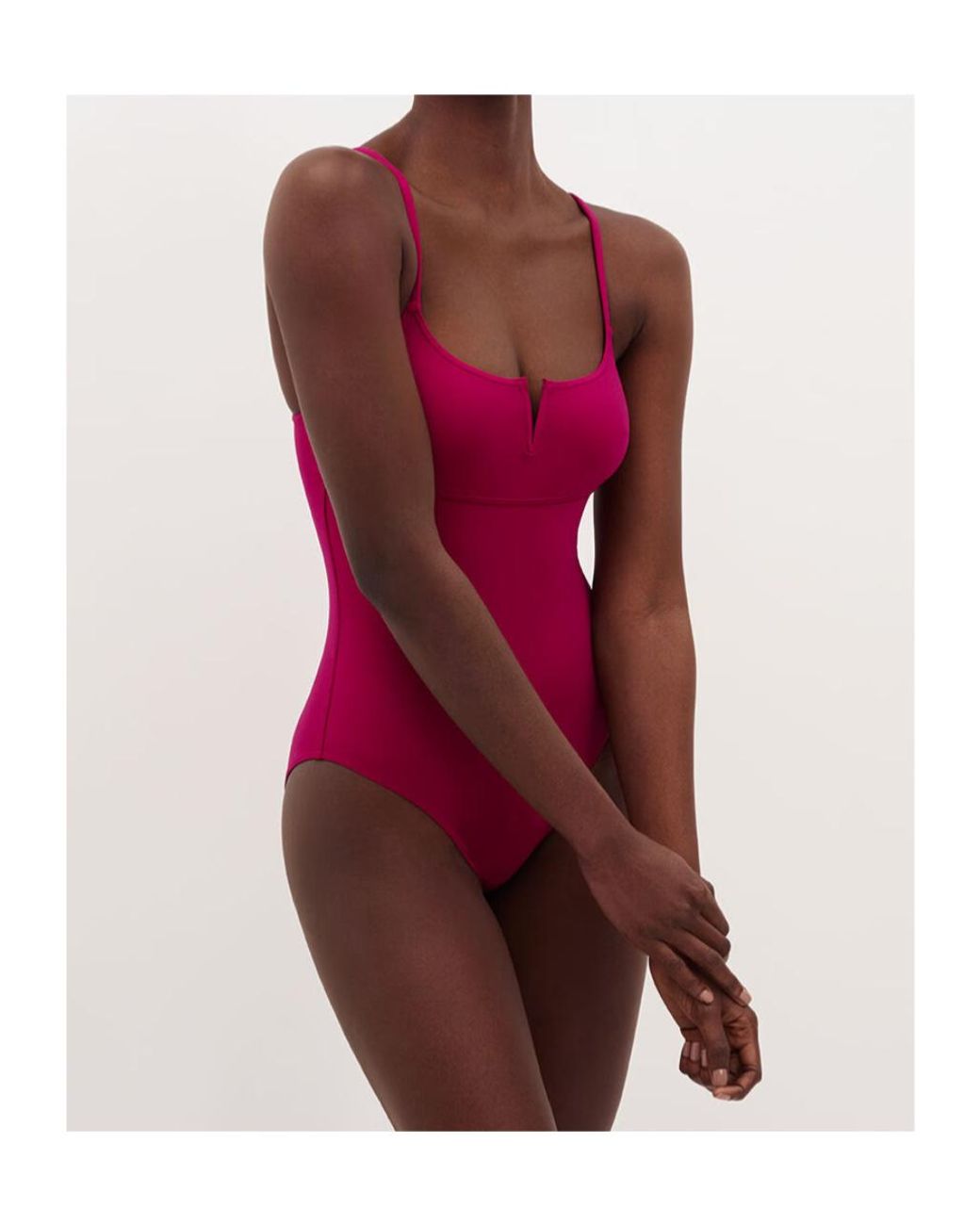 Eres Red Intense Scoop-Neck Swimsuit