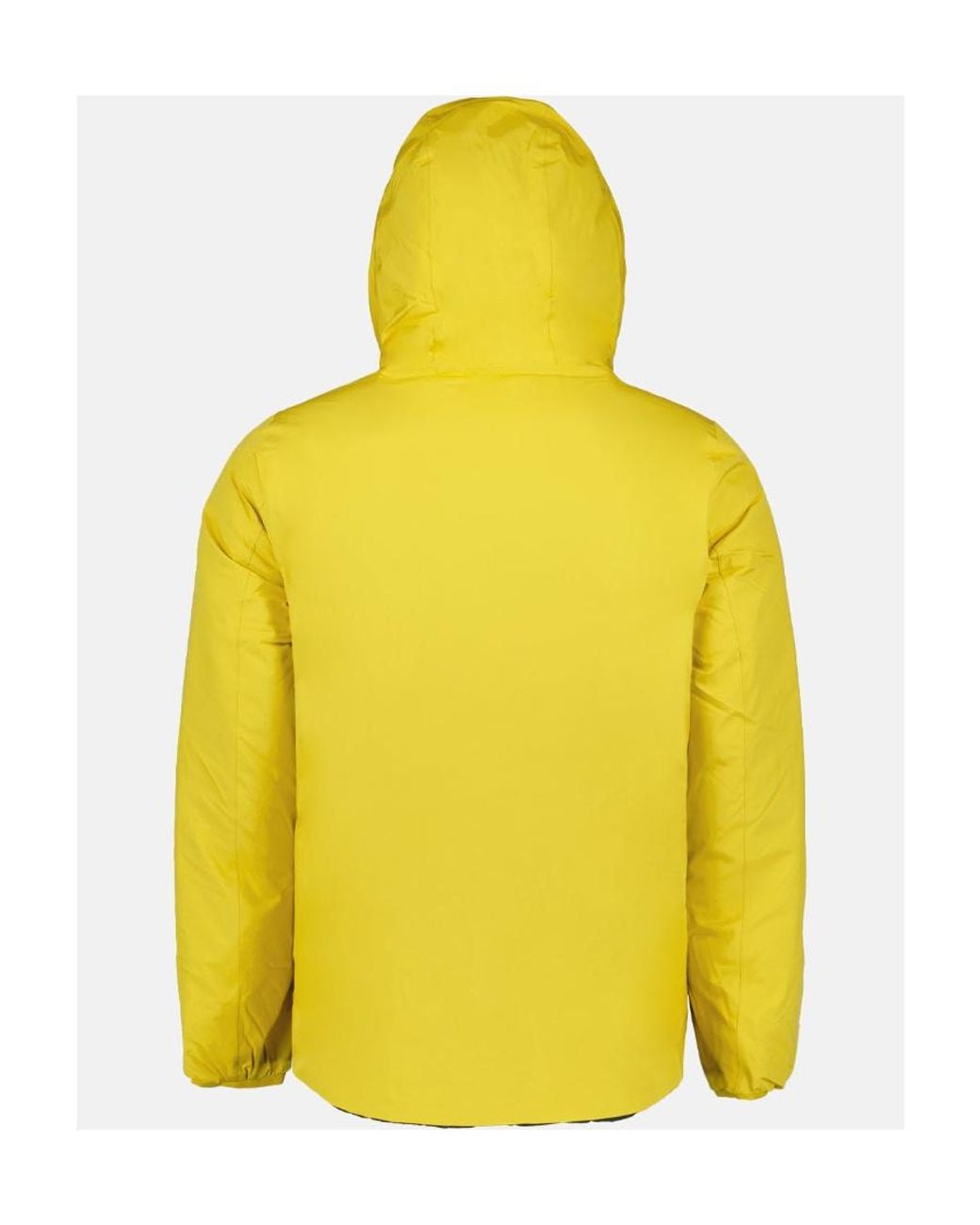 K-Way Yellow Logo-Patch Hooded Padded Jacket for men