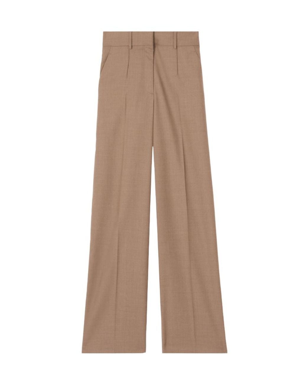Burberry Natural Jane Straight-Leg Tailored Pants
