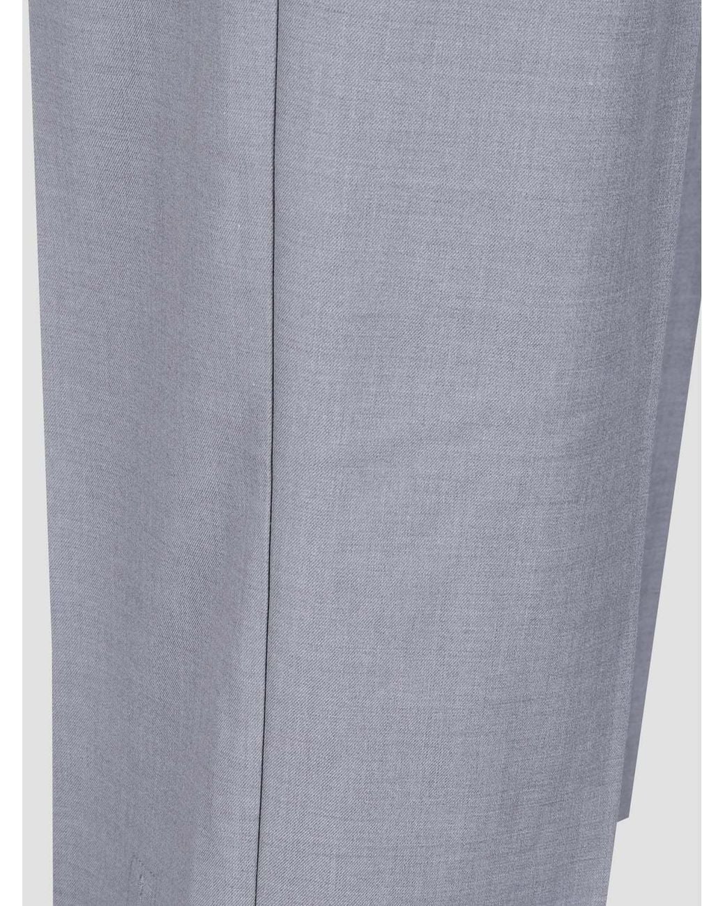 Frankie Shop Blue Pleated-Detail Casual Trousers