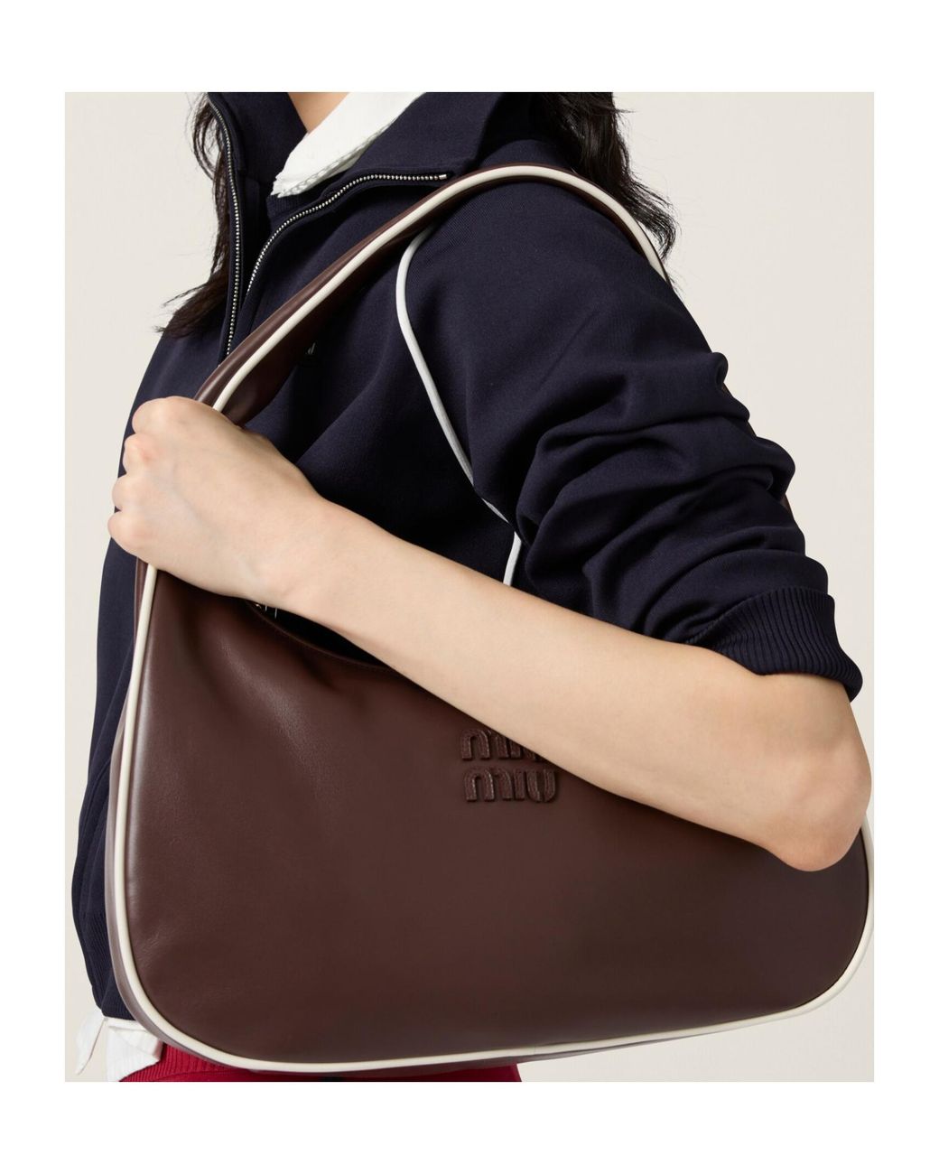 Miu Miu Brown Leather Wander Shoulder Bag