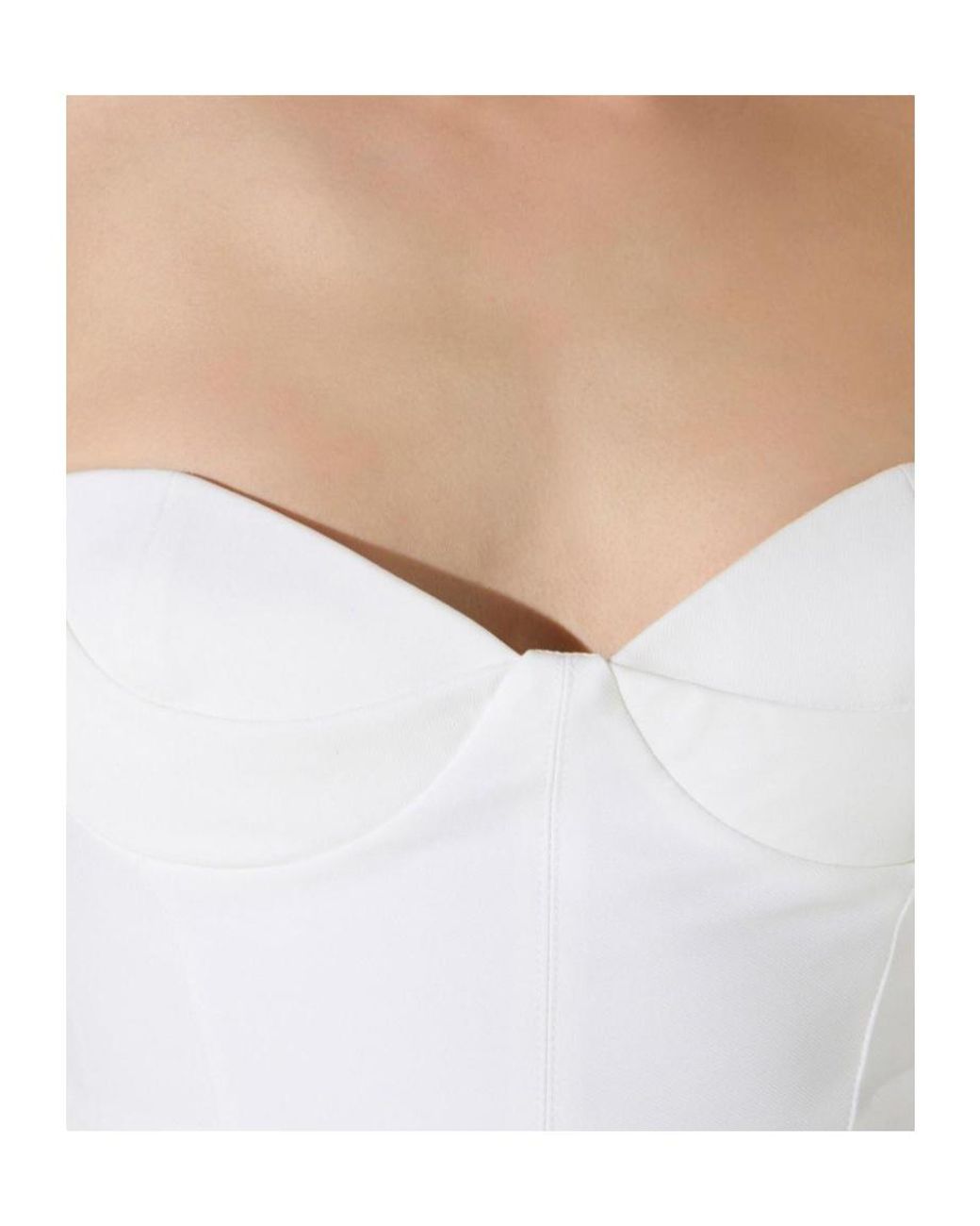 Elisabetta Franchi White Technical Fabric Top