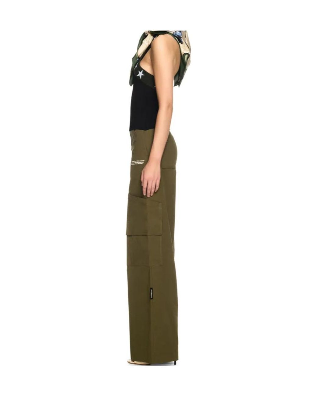 Off-White c/o Virgil Abloh Green Toybox' Cotton Pants