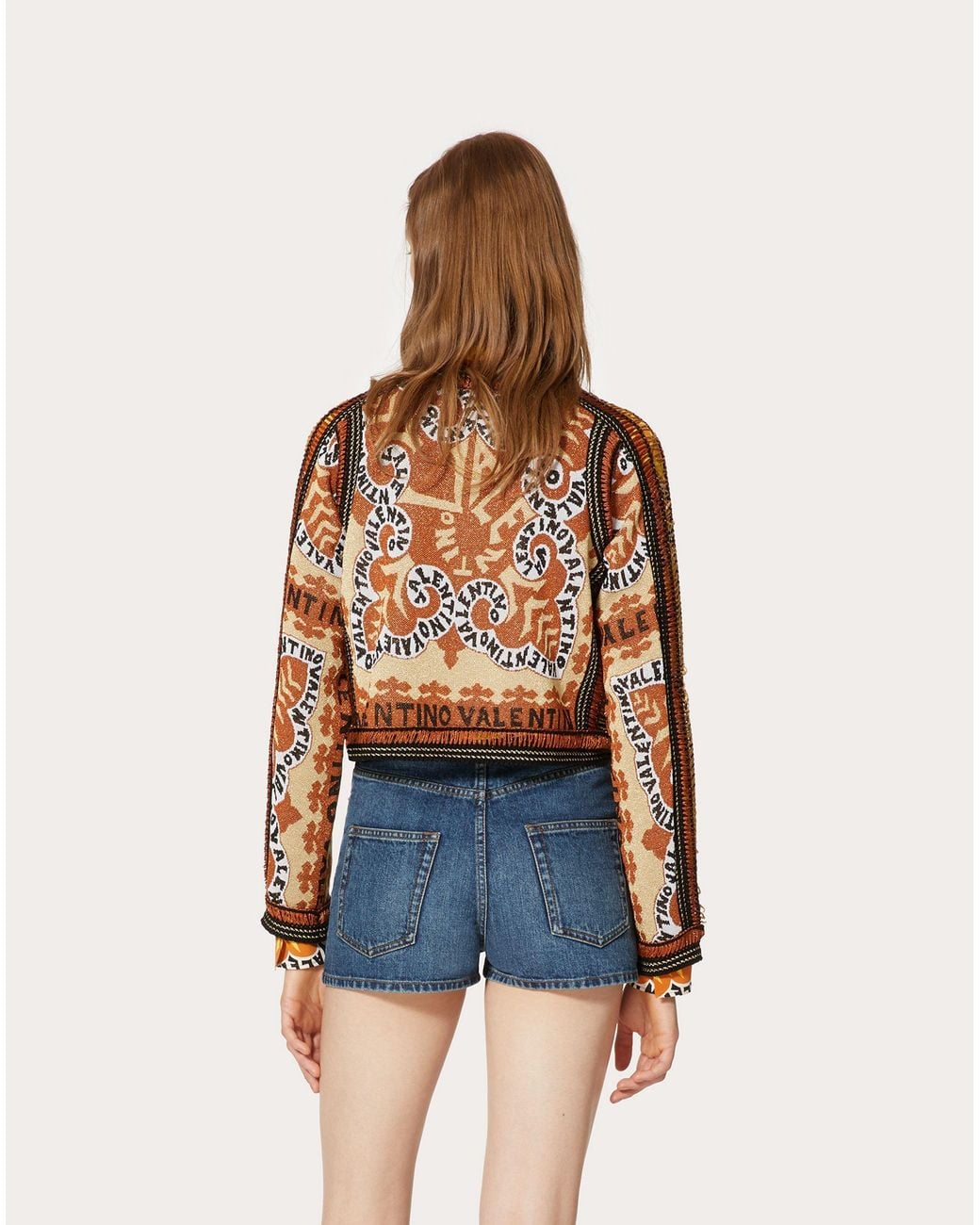 Valentino Brown Long-Sleeved Casual Jacket