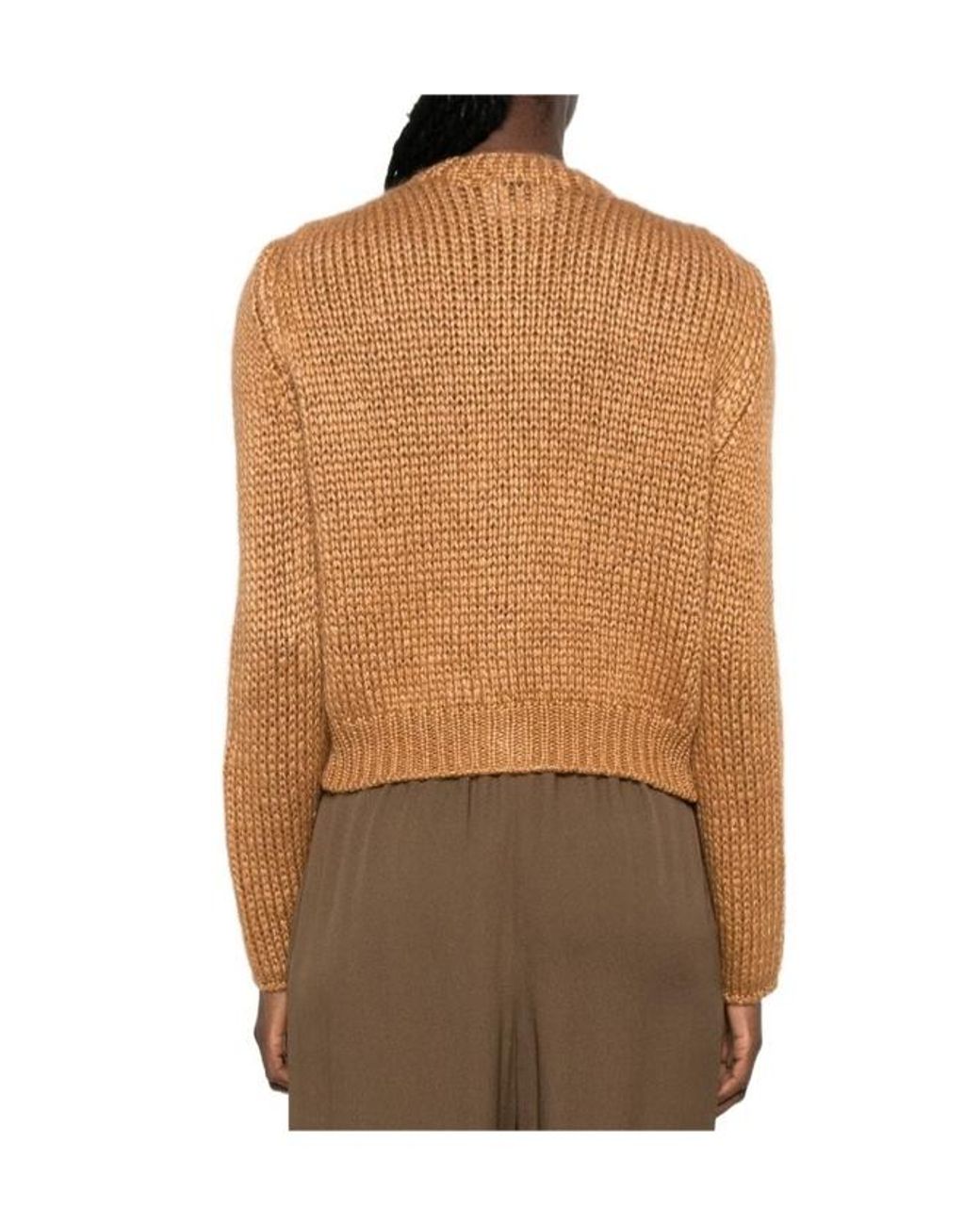 Forte_forte Natural Chunky-Knit Button-Up Cardigan