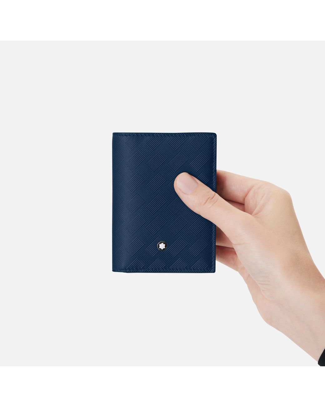 Montblanc Blue Logo Detailed Bi-Fold Wallet for men