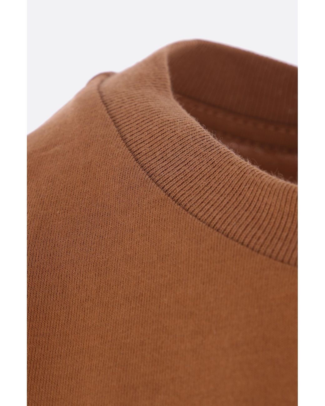 Max Mara Brown Papaia Logo Embroidered Crewneck T-Shirt