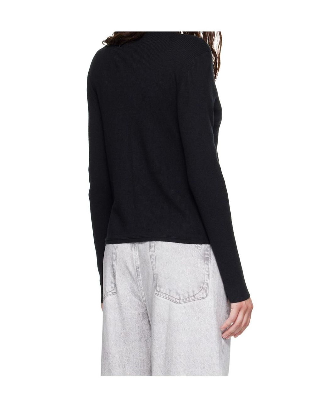 Lisa Yang Blue Crew-Neck Knit Cardigan